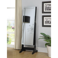 Coaster Furniture 901828 Storage Jewelry Cheval Mirror Black